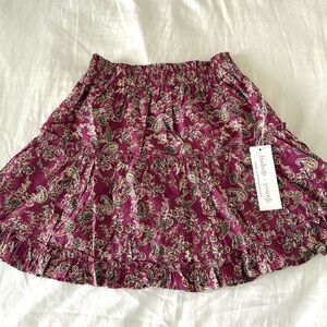 Anthropologie bishop + young Orchid Paisley Mini Skirt XS & M